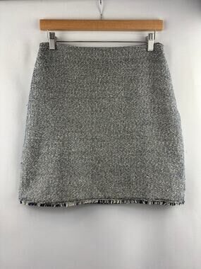 Women’s Banana Republic Size 4 Cream & Blue Pencil Skirt